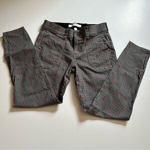 Vintage America women Red and Black Checkered Chinos size 6/28